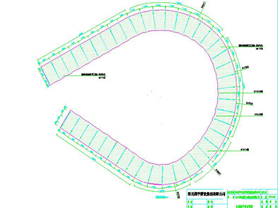 環形膜結構車棚設計CAD圖紙