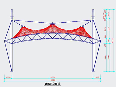 出入口膜結構設計CAD圖紙