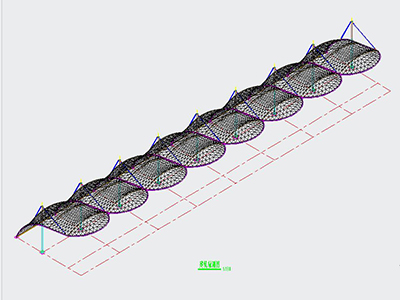 高爾夫球場膜結構設計CAD圖紙