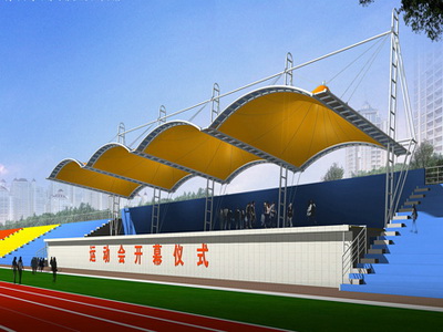 武漢東湖學院體育看臺膜結構